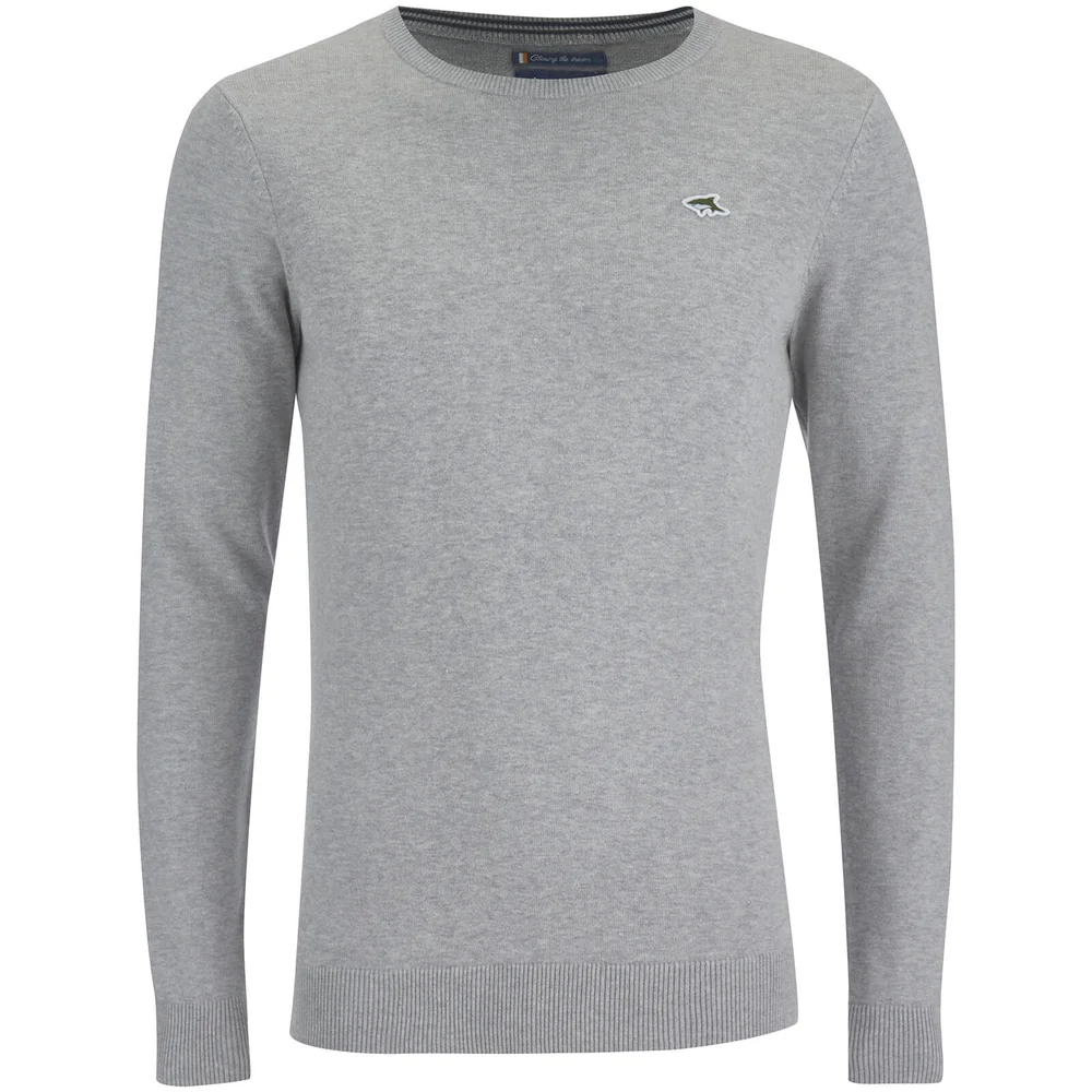Le Shark Men's Union Cotton Crew Neck Jumper - Light Grey Marl - S - Grey Image 1