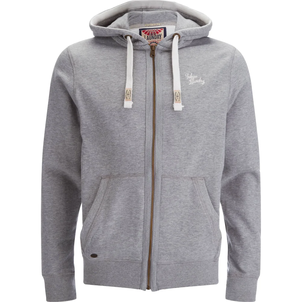 Tokyo Laundry Men's Wood River Zip Through Hoody - Light Grey Marl - S - Grey Image 1