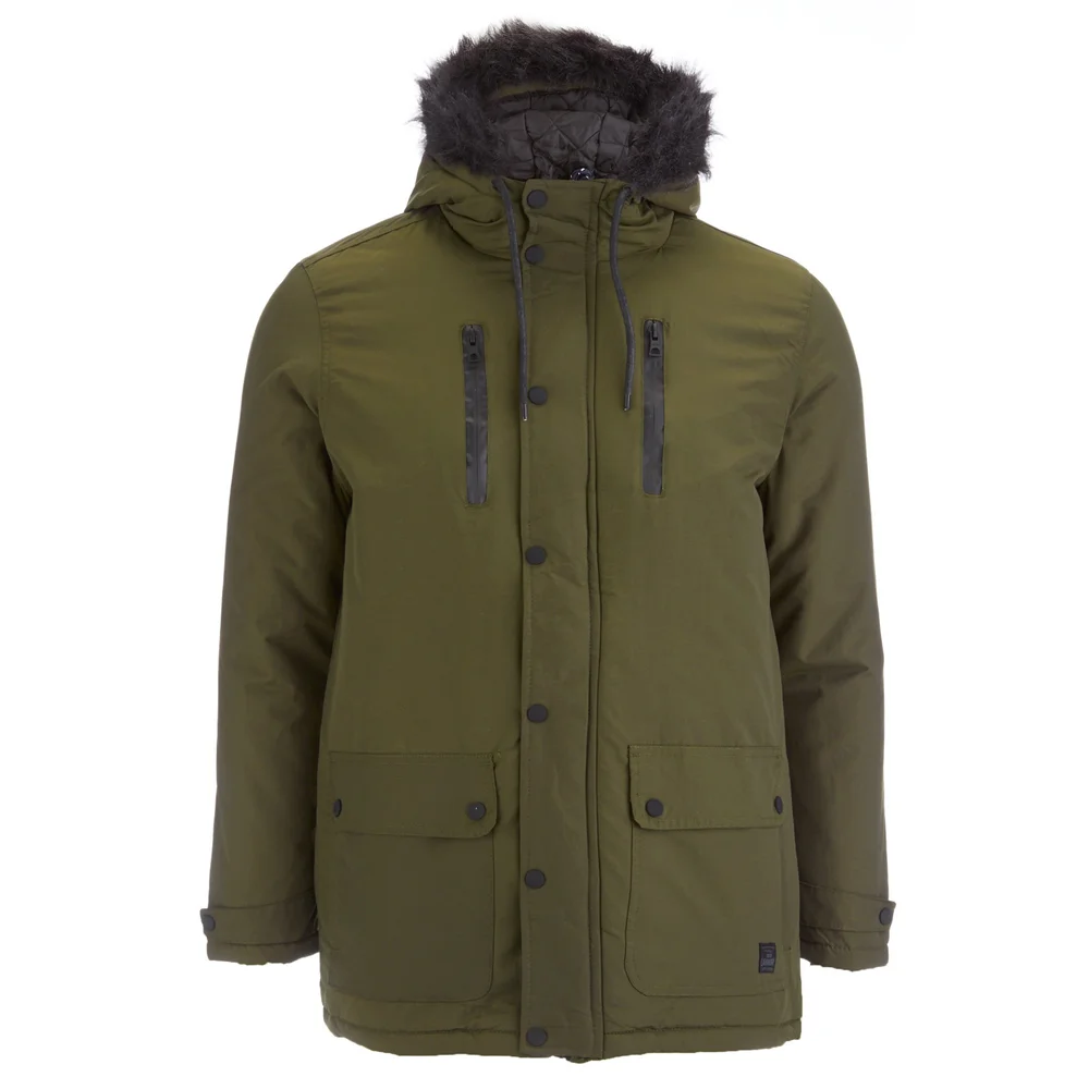 Tokyo Laundry Men's Carmine Hooded Parka Jacket - Khaki - S - Green Image 1