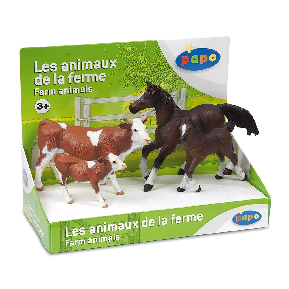 Papo Farmyard Friends: Display Box Farm Animals (4 Figurines) Image 1