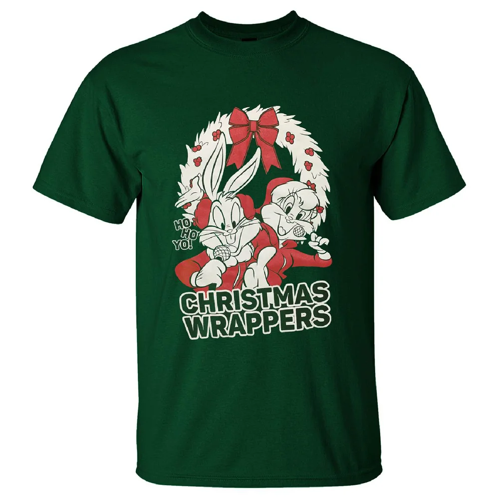 Warner Brothers Men's Bugs Bunny Christmas T-Shirt - Green - S Image 1