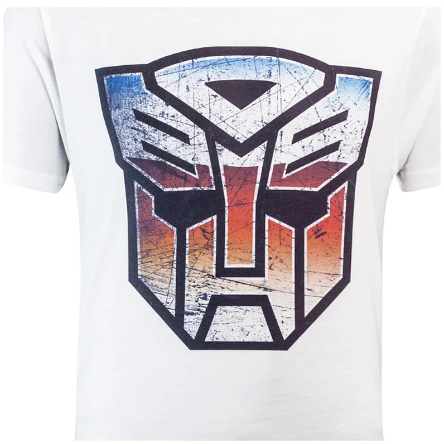 Transformers Men's Transformers Multi Emblem T-Shirt - White