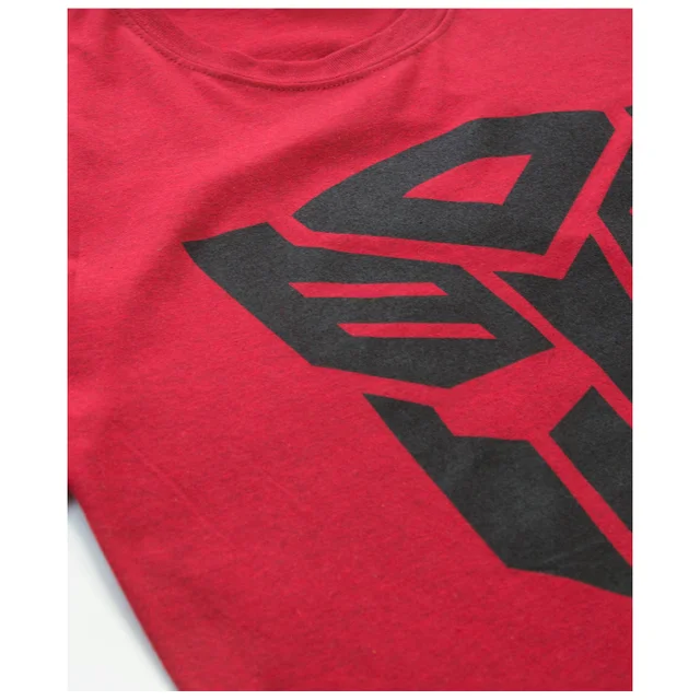 Transformers Men's Transformers Black Emblem T-Shirt - Red