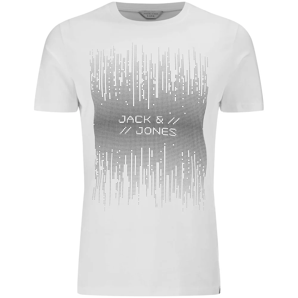 Jack & Jones Men's Core Valentino 3D Print T-Shirt - White - S - White Image 1