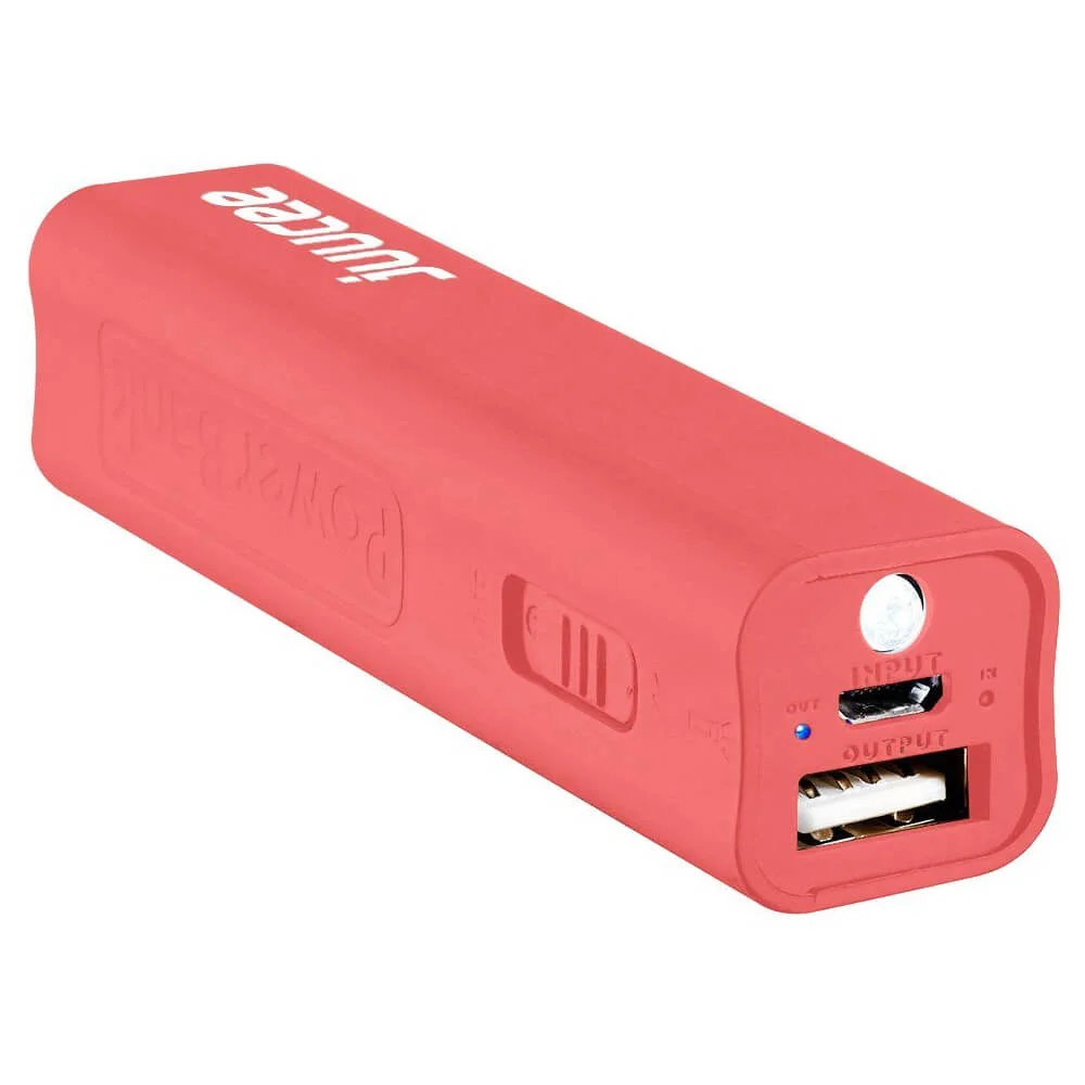 Bitmore® Juucee™ 2600 Power Bank with Torch - Pink Image 1