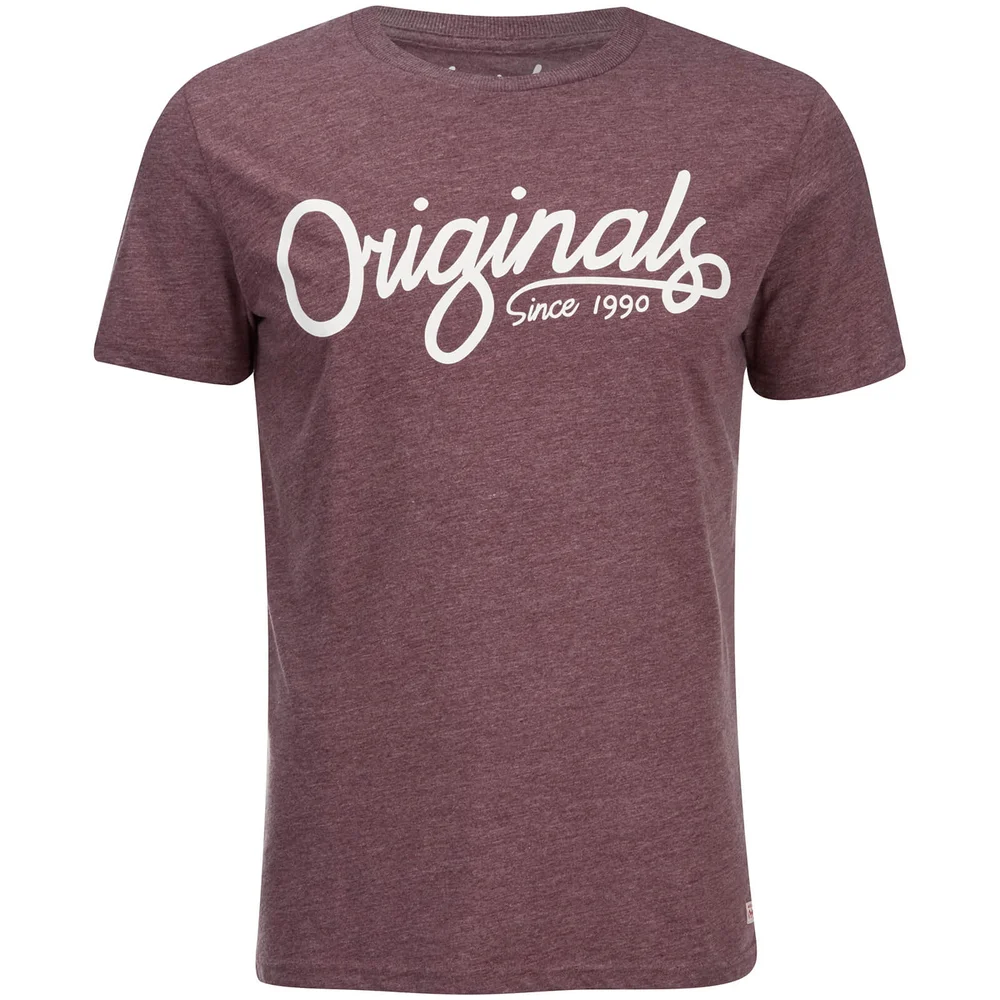 Jack & Jones Men's Originals Atom T-Shirt - Port Royale - S - Burgundy Image 1