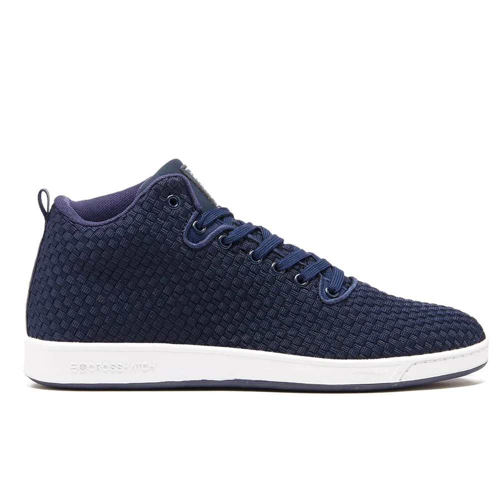 Crosshatch Men's Blythe Mid Top Trainers - Navy Blazer - UK 7 - Navy Image 1