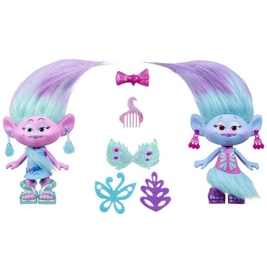 Trolls Satin and Chennille's Style Twins Dolls Image 1