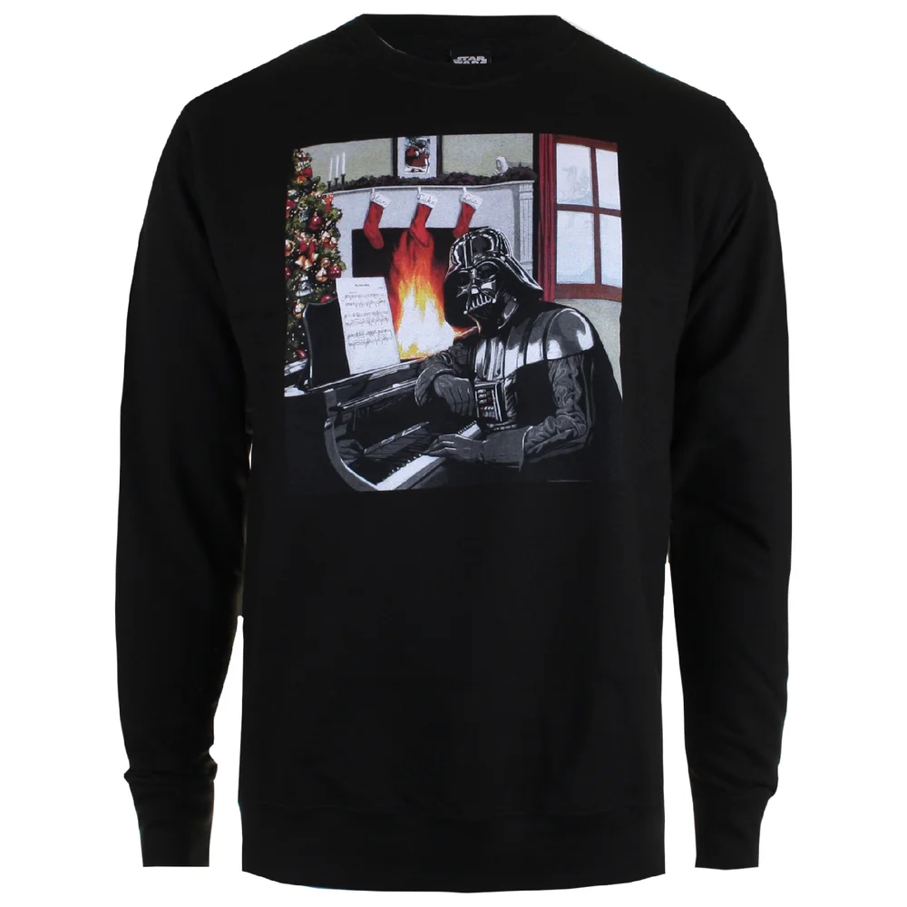 Star Wars Men's Vader Piano Crew Sweatshirt - Black - S - Black Image 1