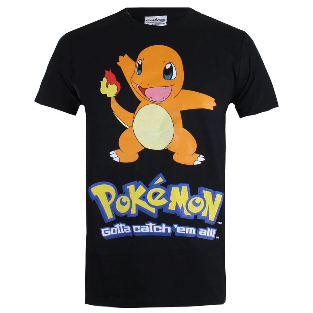 Pokémon Men's Charmander T-Shirt - Black - M Image 1