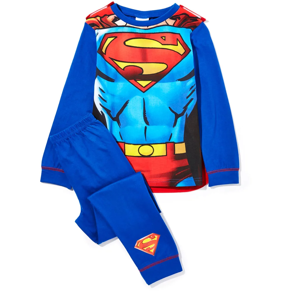 DC Boys' Superman Novelty Cape Pyjamas - Blue - 2-3 years - Blue Image 1