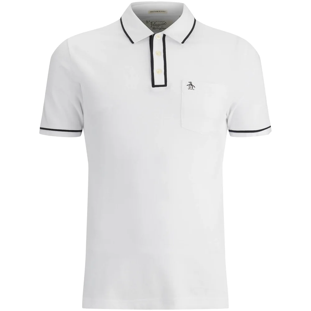 Original Penguin Men's Earl Tipped Polo Shirt - White - S - White Image 1
