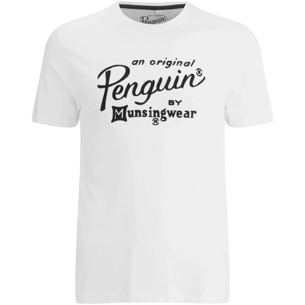 Original Penguin Men's Flops Script Logo T-Shirt - White - S - White Image 1