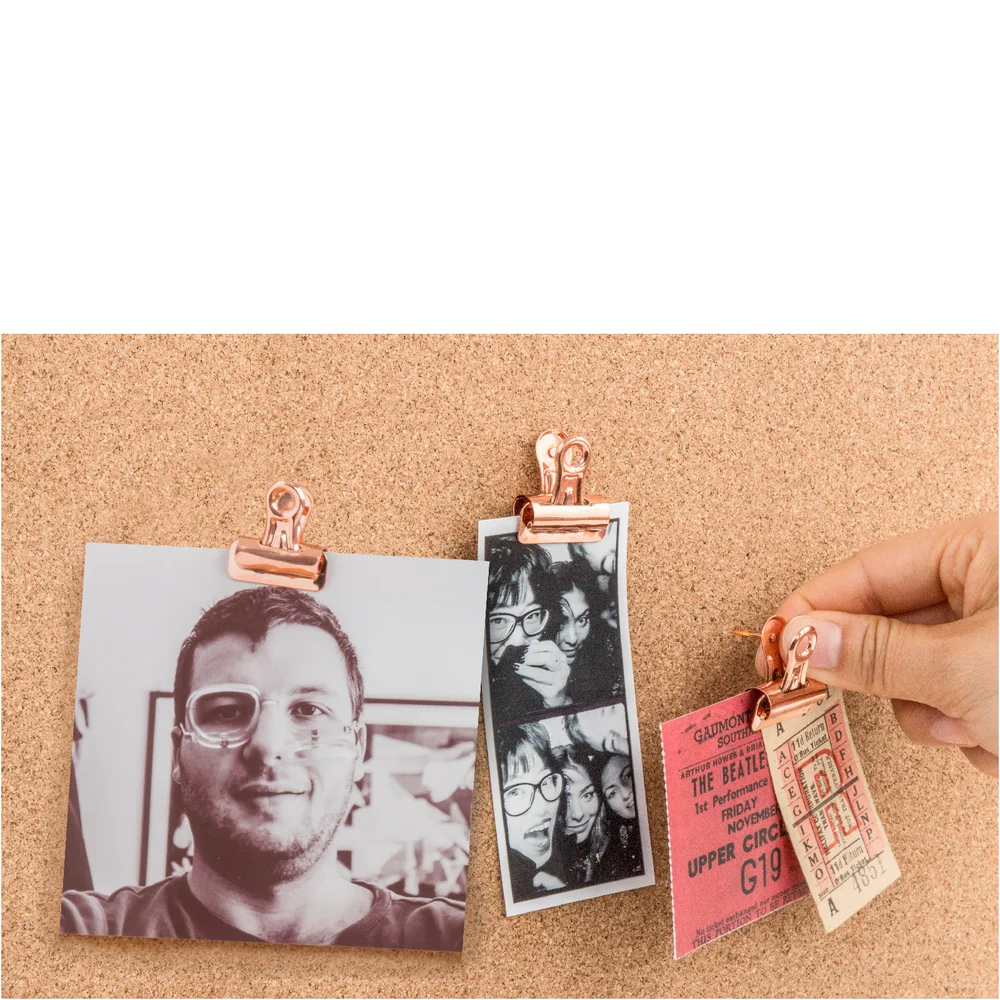 Push Pin Bulldog Clips - Rose Gold Image 1