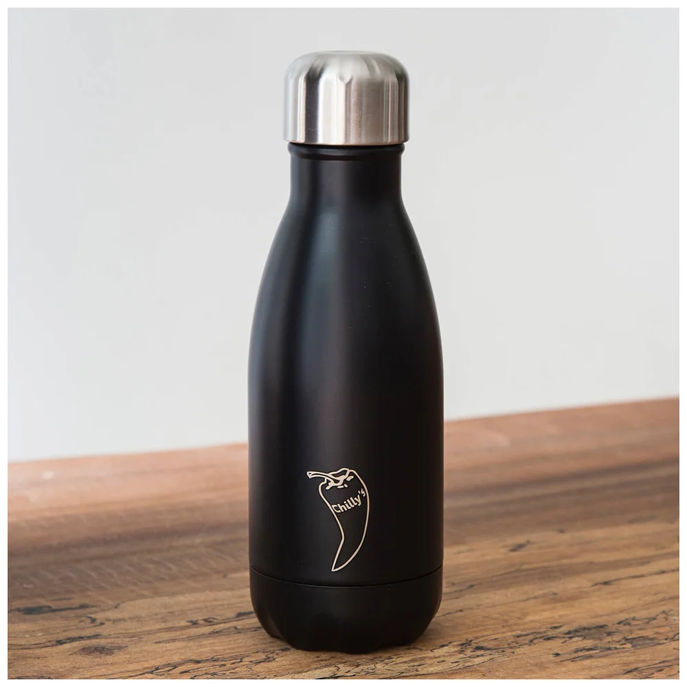 Chilly's Bottles 260ml - Matte Black Image 1