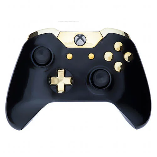Xbox One Custom Controller - Gloss Black Gold Image 1