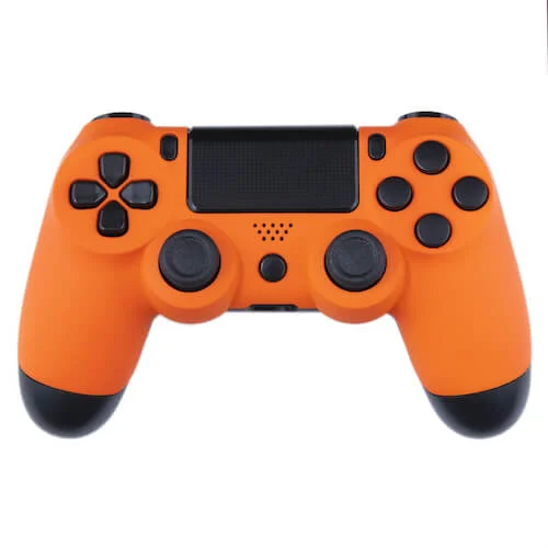 Playstation 4 Custom Controller - Orange Velvet & Black Image 1