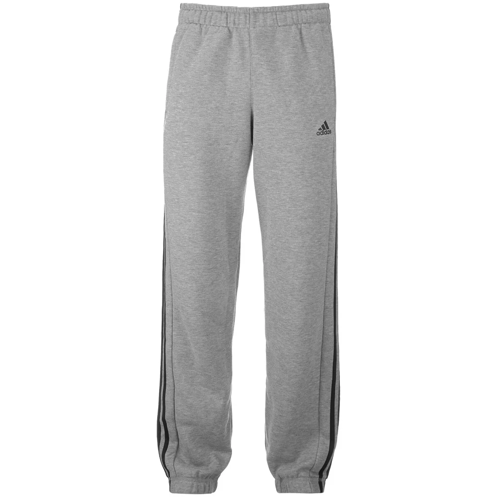 adidas Men's Essential 3 Stripe Sweatpants - Grey - S - Grey Image 1