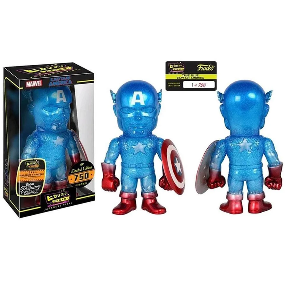 Hikari Marvel True Blue Captain America Vinyl Figure Image 1