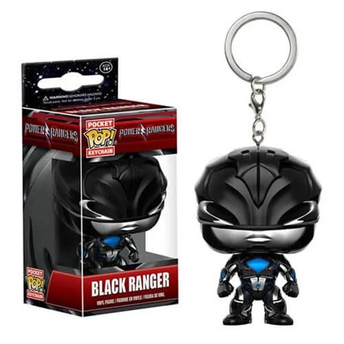 Power Rangers Movie Black Ranger Pocket Pop! Key Chain Image 1