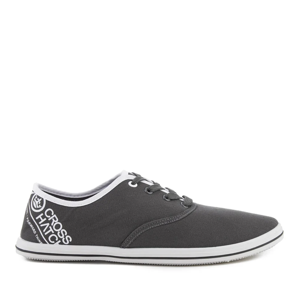 Crosshatch Men's Tsunami Canvas Pumps - Raven Grey - UK 7 - Grey Image 1