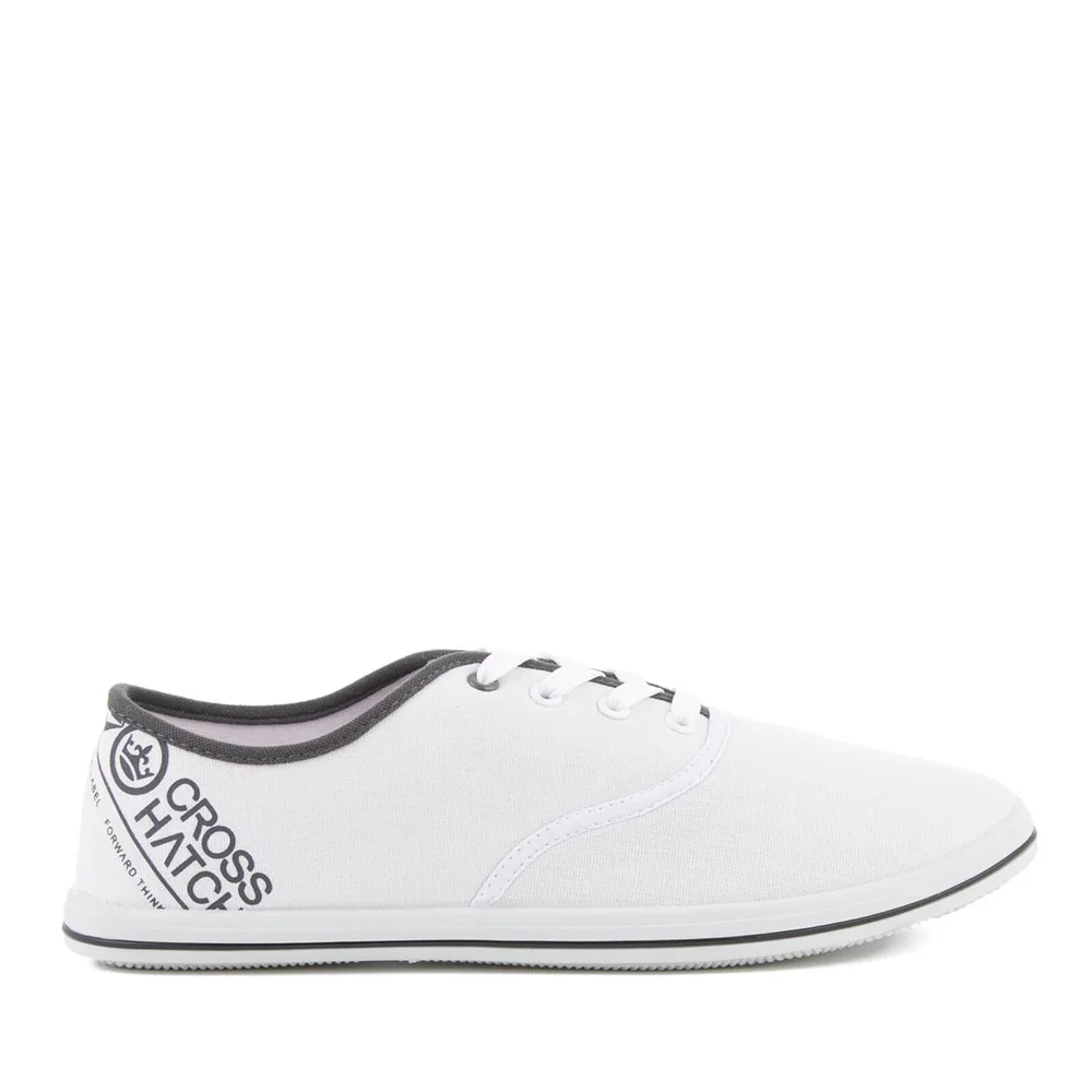 Crosshatch Men's Tsunami Canvas Pumps - White - UK 7 - White Image 1