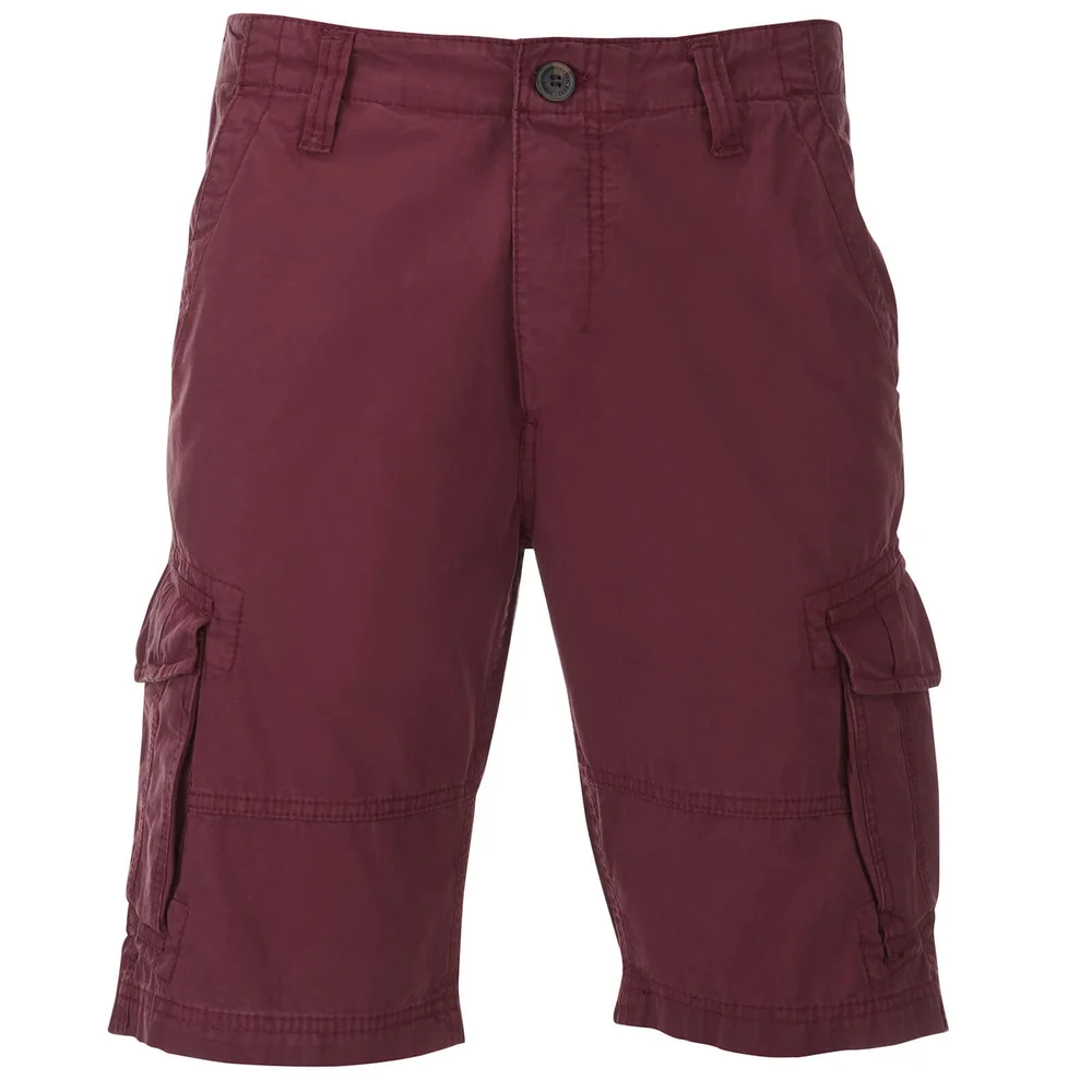 Threadbare Men's Hulk Cargo Shorts - Burgundy - W30 - Burgundy Image 1