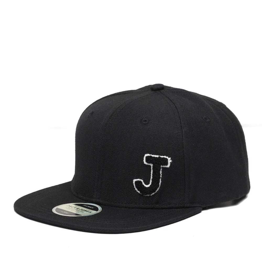 Jack & Jones Men's Terry Snapback Cap - Black Image 1