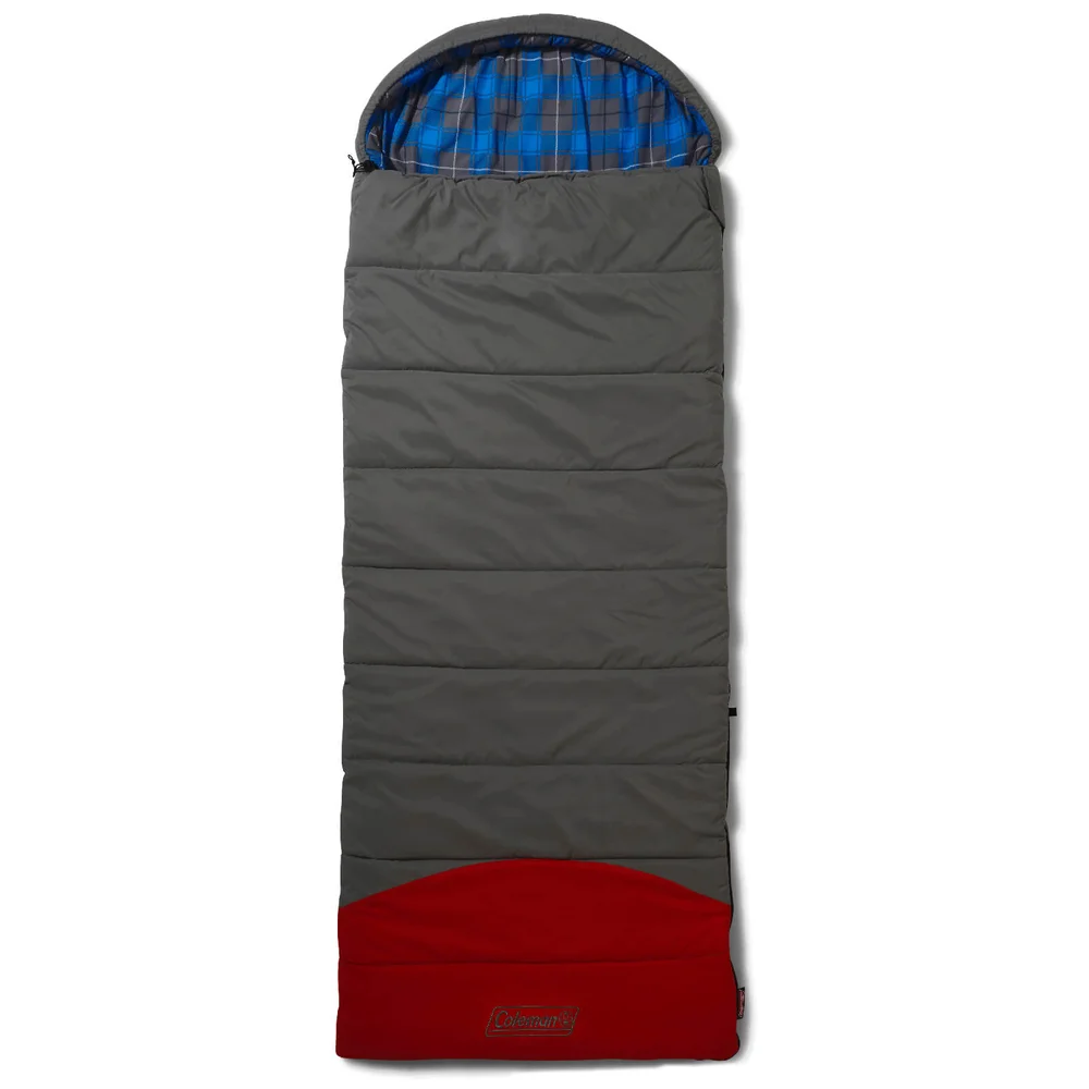 Coleman Comfort Basalt Sleeping Bag - Grey/Red - Single Image 1