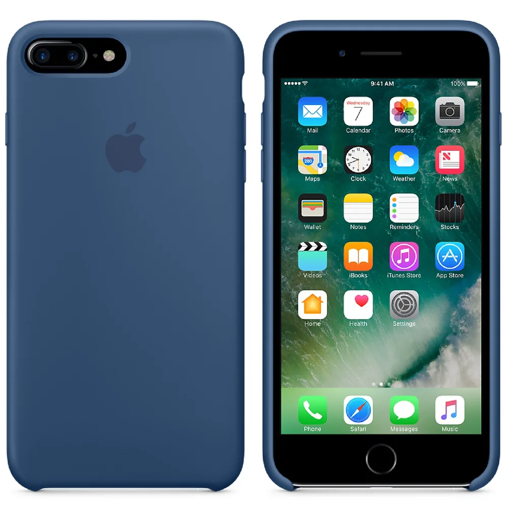 Apple iPhone 7 Plus Silicone Case - Ocean Blue Image 1