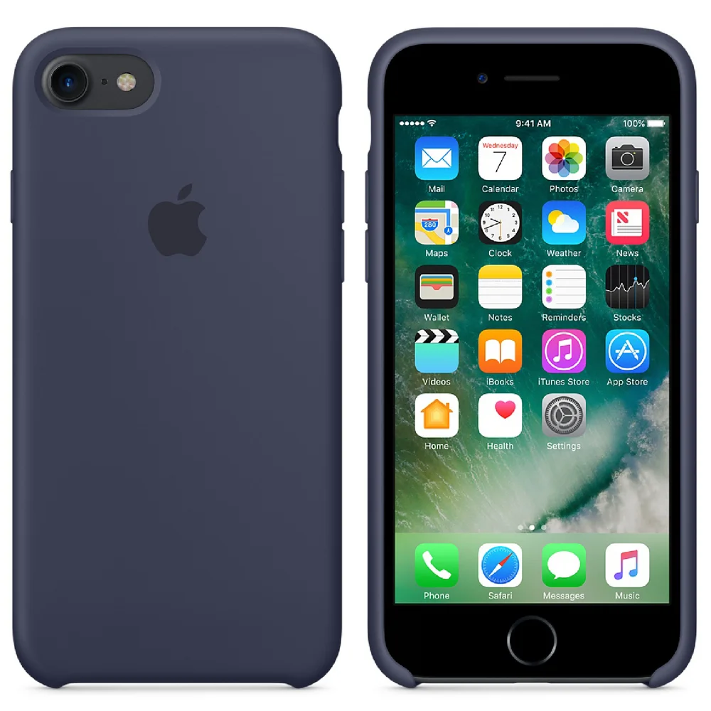 Apple iPhone 7 Silicone Case - Midnight Blue Image 1