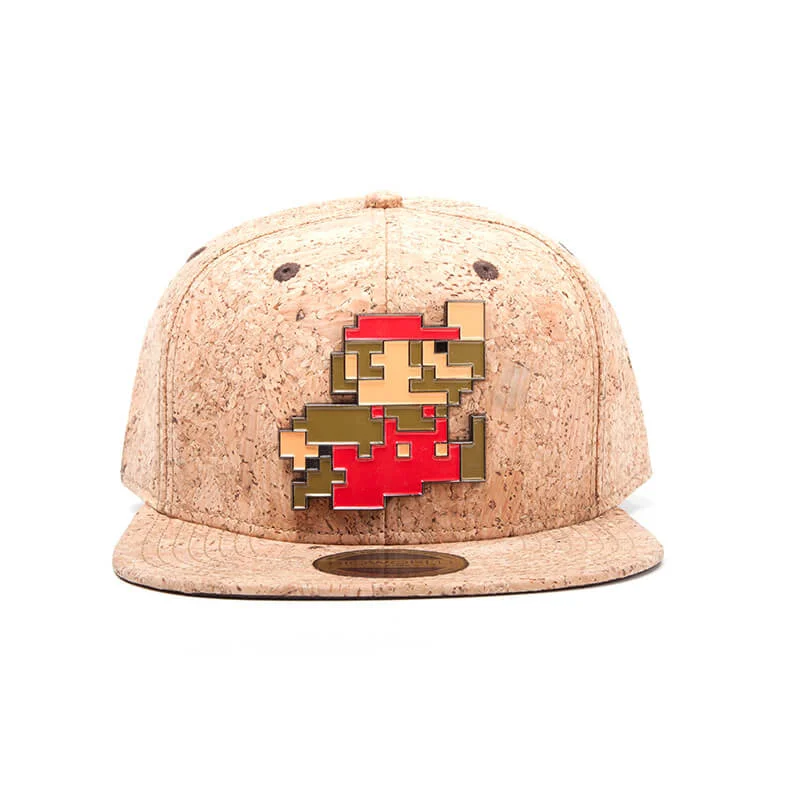 Nintendo Super Mario Super Mario Metal Pixel Snapback Cap - Cork Image 1