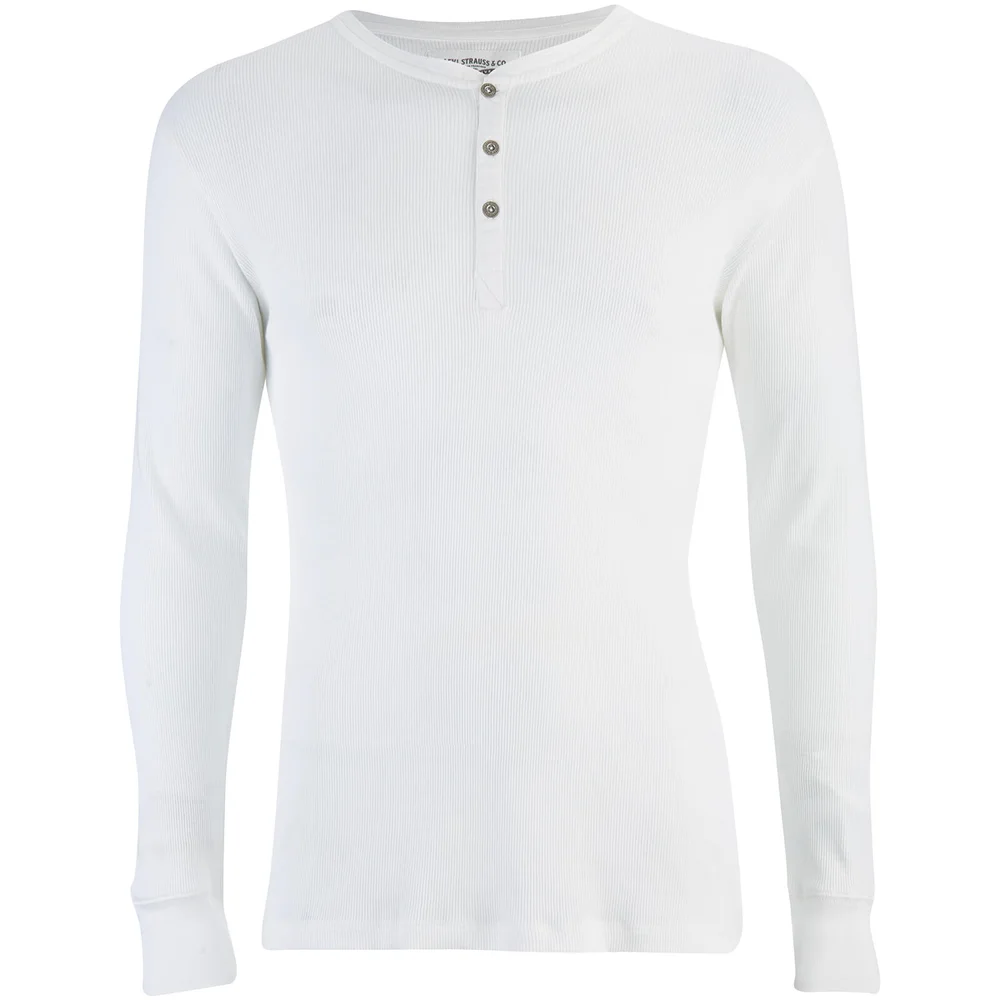 Levi's Men's Long Sleeve Grandad Top - White - S - White Image 1