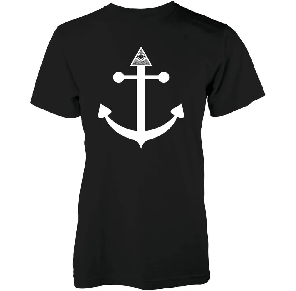 Abandon Ship Men's All Seeing Eye Anchor T-Shirt - Black - S - Black Image 1