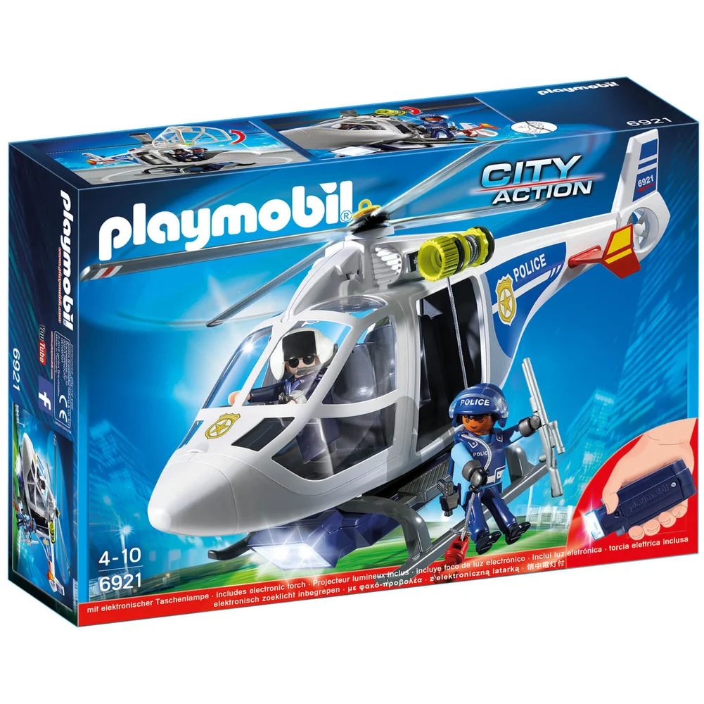 Playmobil City Action Police Helicopter with LED Searchlight (6921) Image 1