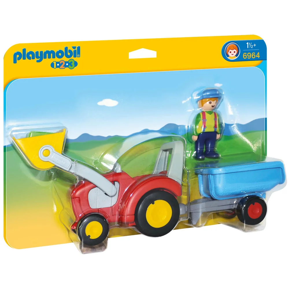 Playmobil 1.2.3 Tractor with Trailer (6964) Image 1