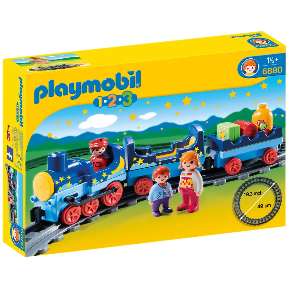 Playmobil 1.2.3 Night Train with Track (6880) Image 1