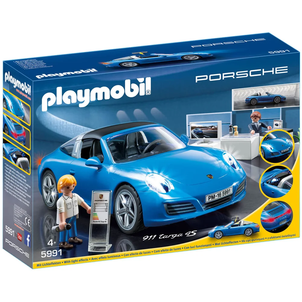 Playmobil Porsche 911 Targa 4S with Lights and Showroom (5991) Image 1