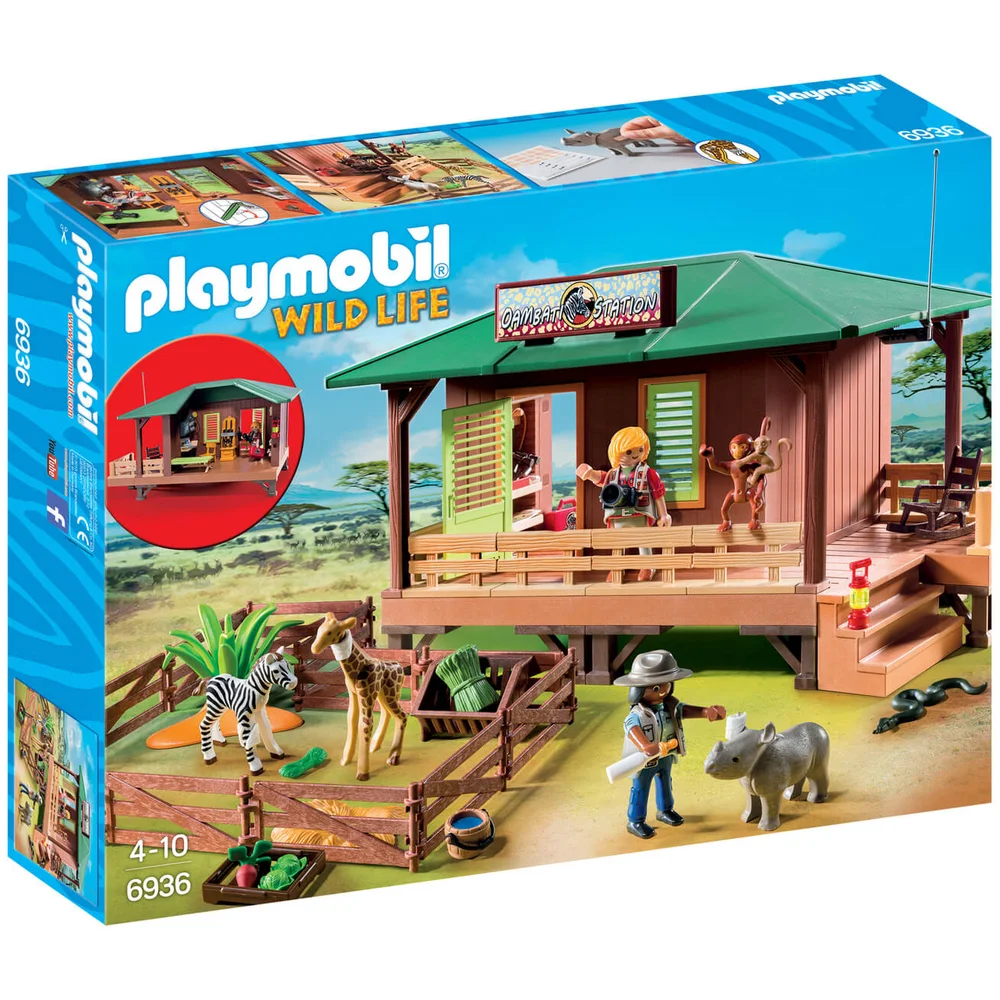 Playmobil Wildlife Ranger Station with Animal Area (6936) Image 1
