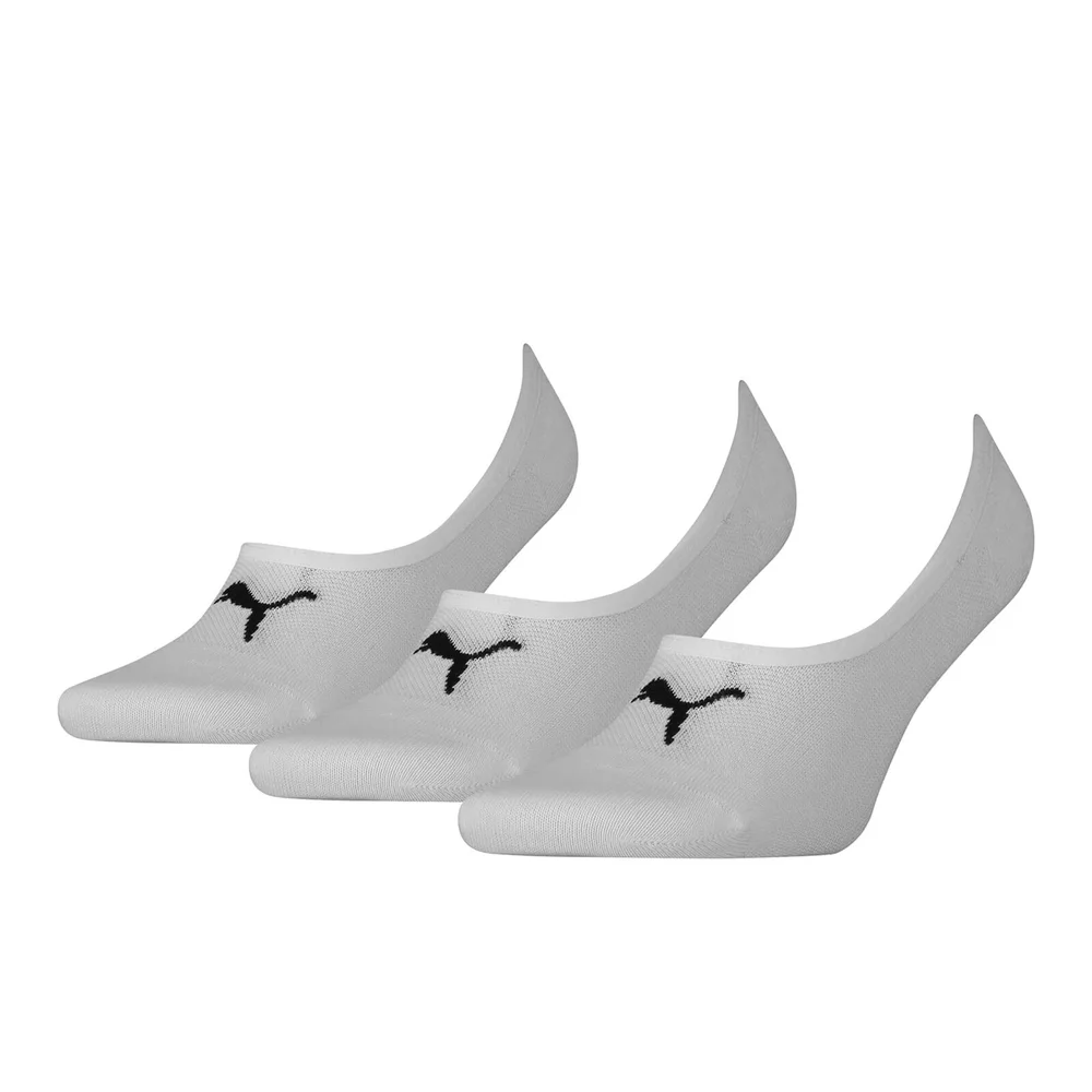 Puma Men's 3 Pack Footie Socks - White - UK 6-8 - White Image 1
