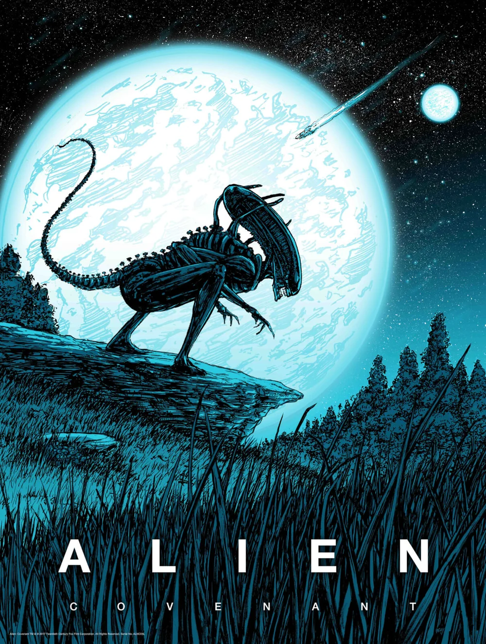 Alien: Covenant GITD Screenprint by Barry Blankenship - Zavvi Exclusive Image 1