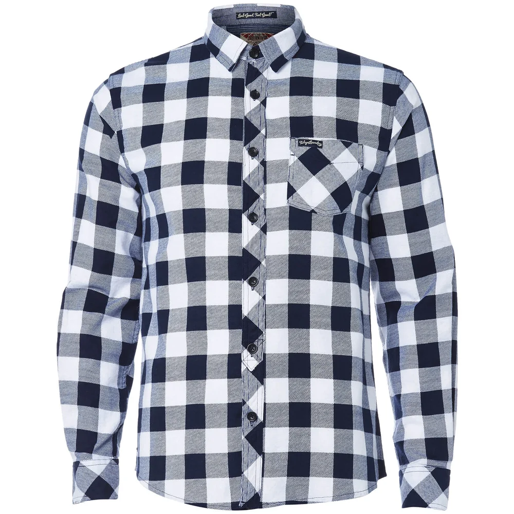 Tokyo Laundry Men's Alhambra Flannel Long Sleeve Shirt - White - S - White Image 1
