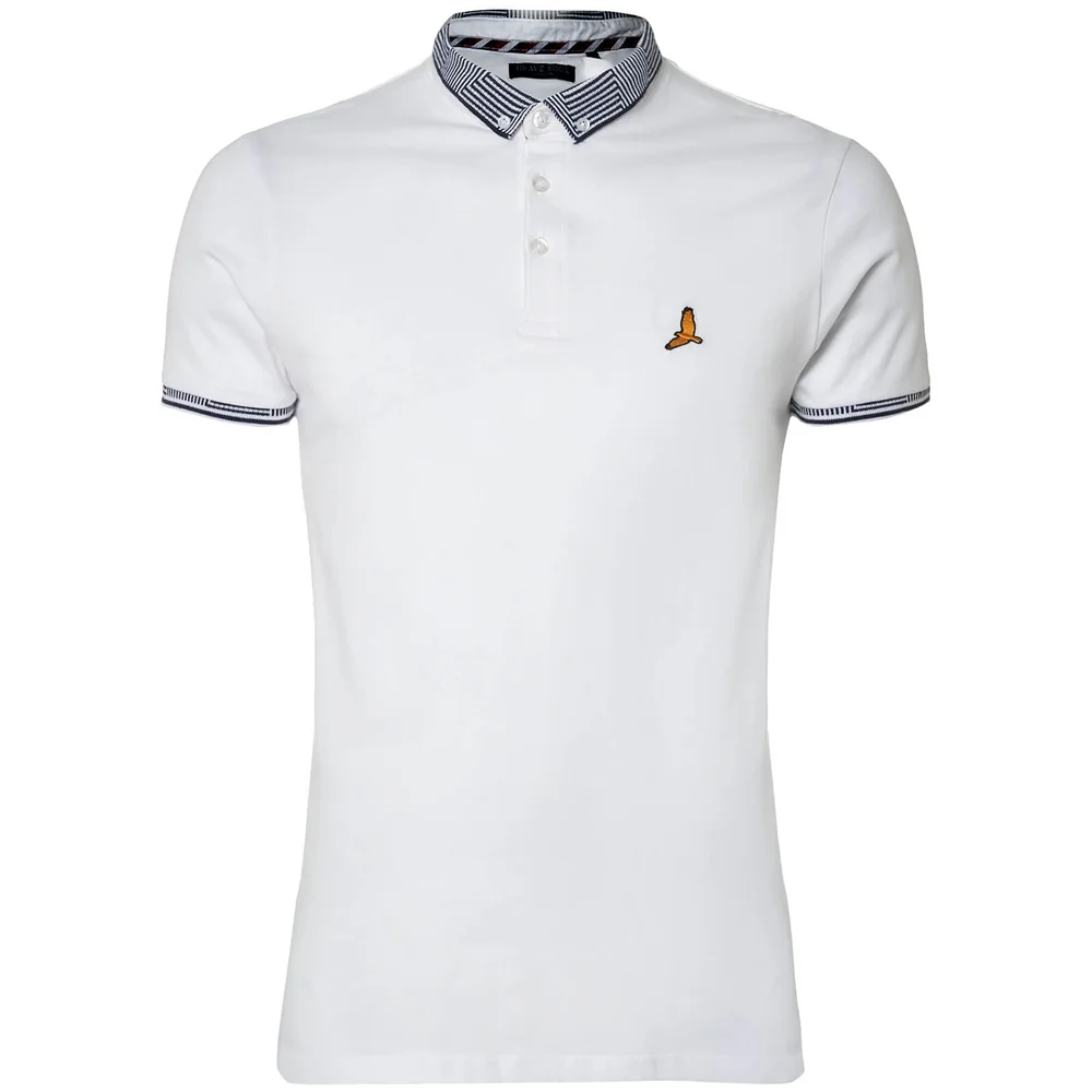 Brave Soul Men's Glover Polo Shirt - Optic White - S - White Image 1