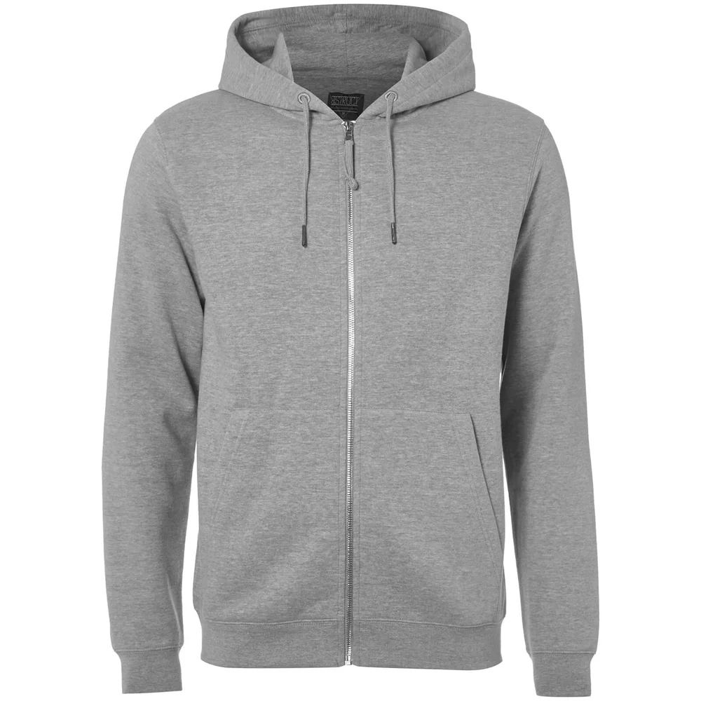 D-Struct Men's Zip Through Hoody - Grey Marl - L Image 1