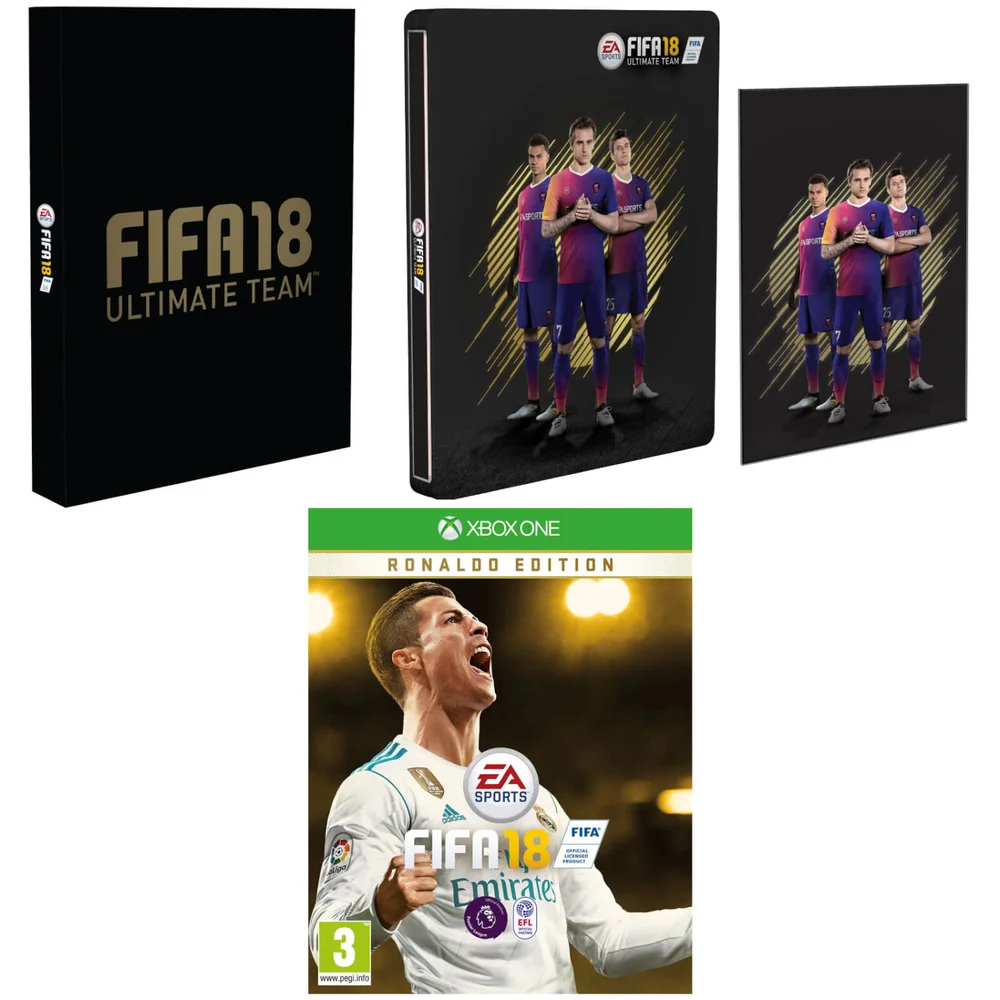 FIFA 18 - Ronaldo Edition With Exclusive Steelbook and Artcard Image 1