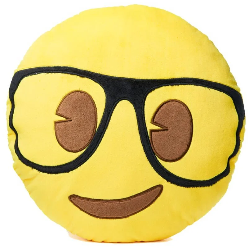Emoji Cushion - Geek Face Image 1