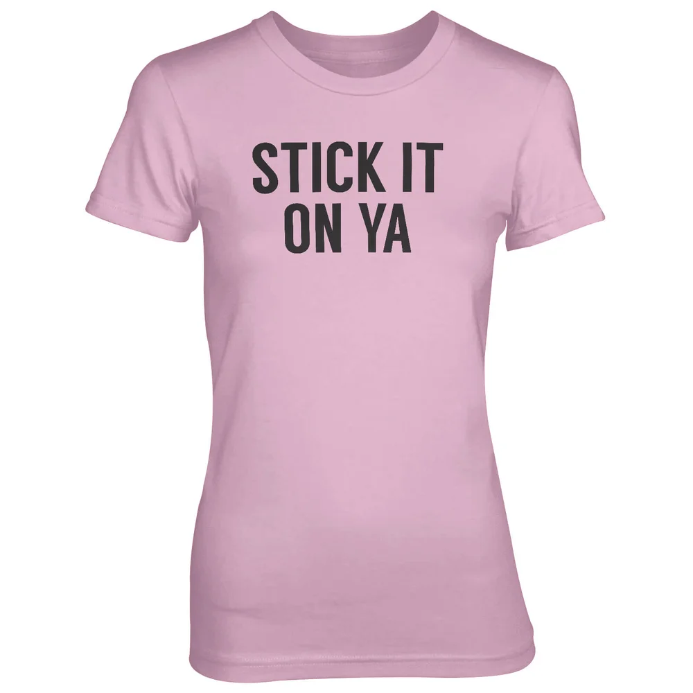 Stick It On Ya Pink T-Shirt - S - Pink Image 1