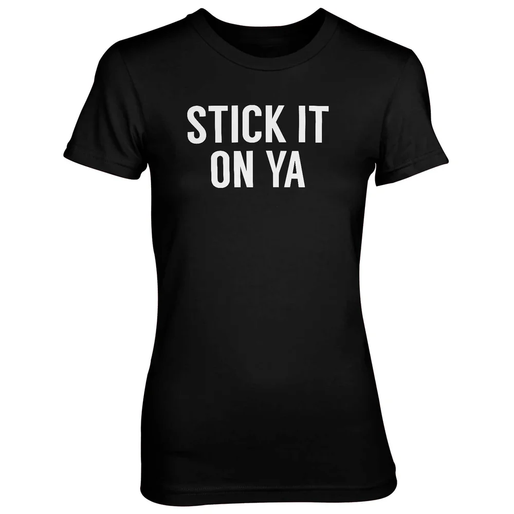 Stick It On Ya Black T-Shirt - S - Black Image 1