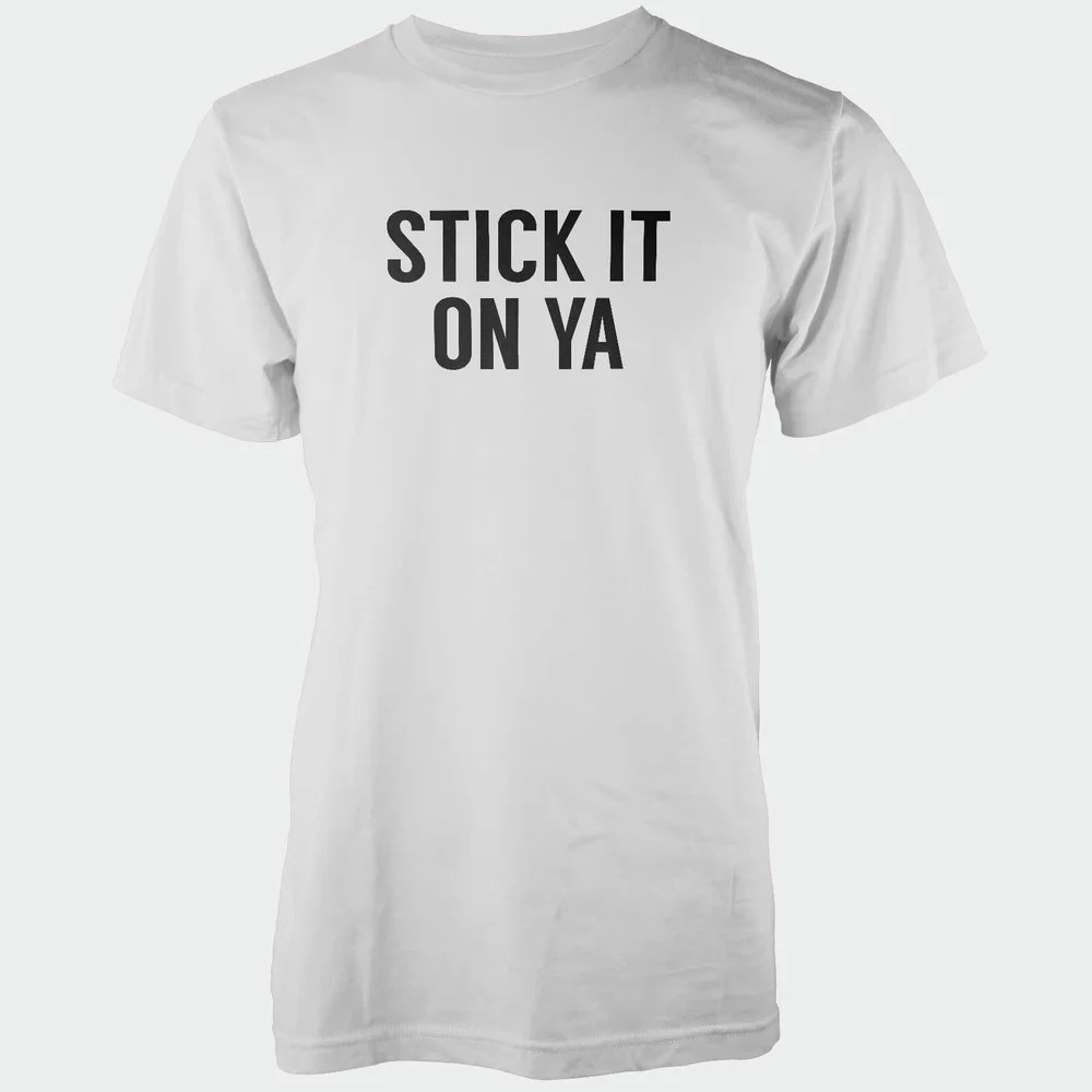 Stick It On Ya Men's White T-Shirt - S - White Image 1