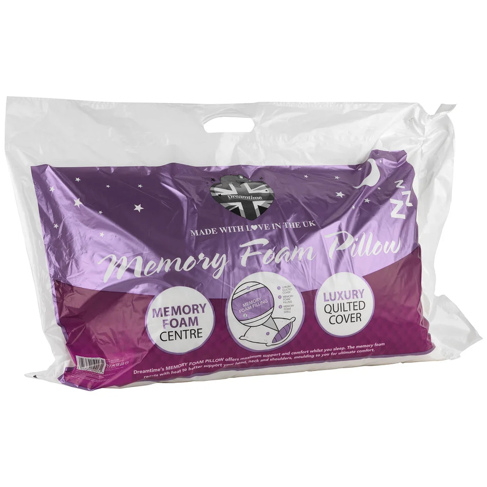 Dreamtime Memory Foam Pillow - White Image 1